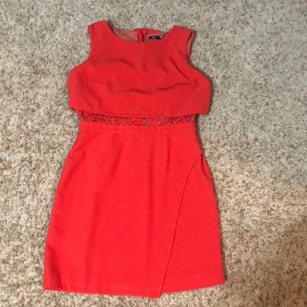 GIANNI BINI Orange Sleeveless Dress